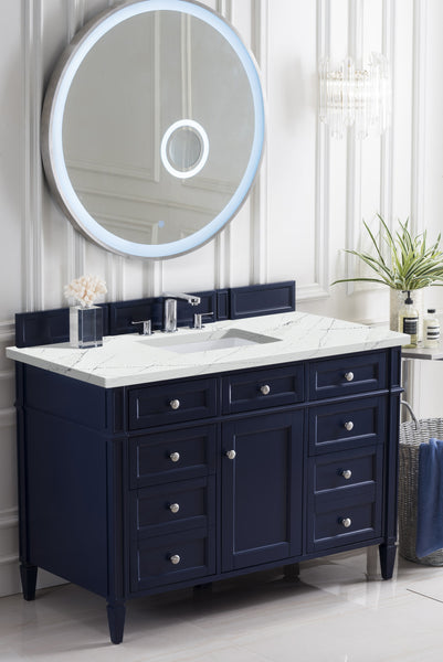 James Martin Brittany 48" Single Vanity with 3 CM Countertop & FreePower Wireless Charger