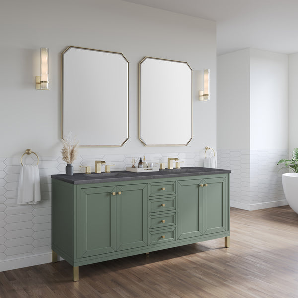 James Martin Chicago 72" Double Vanity with 3 CM Countertop