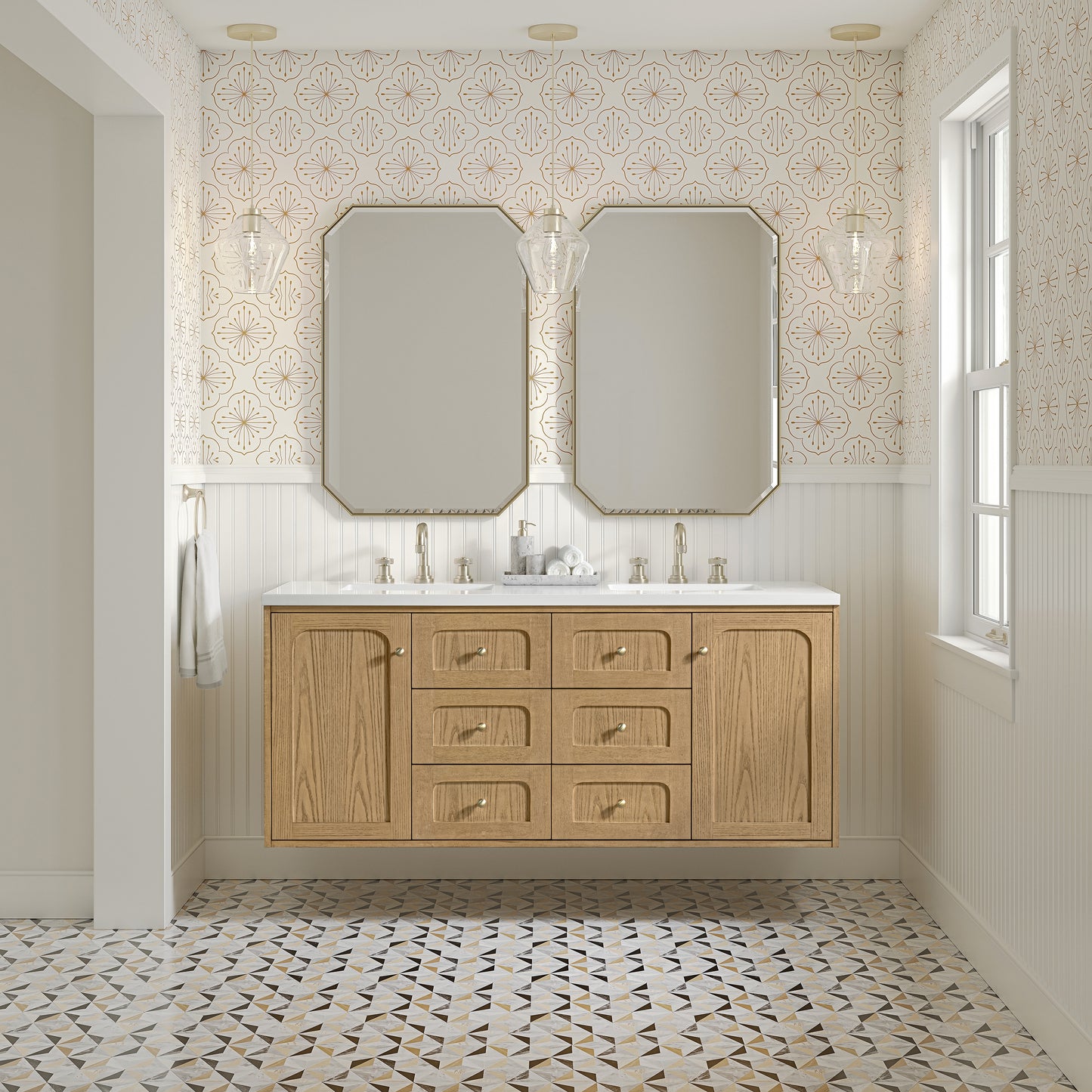 James Martin Laurent 60" Double Vanity with 3 CM Countertop