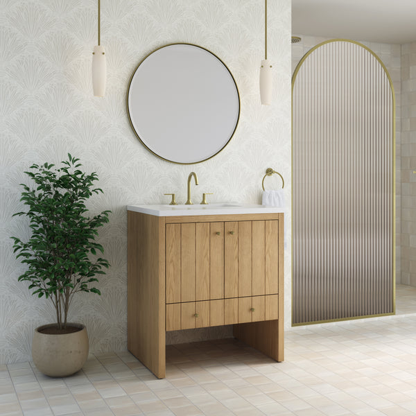 James Martin Hudson 30" Single Vanity with 3 CM Countertop