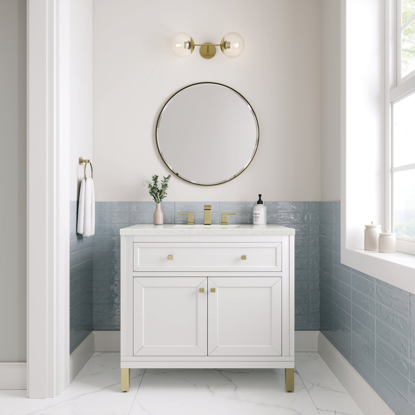 James Martin Chicago 36" Single Vanity with 3 CM Countertop