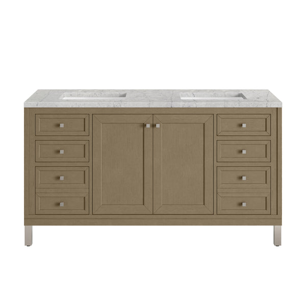 James Martin Chicago 60" Double Vanity with 3 CM Countertop