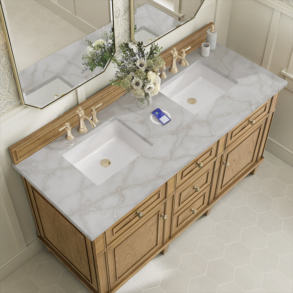 James Martin Lorelai 60" Double Vanity with 3 CM Countertop & FreePower Wireless Charger
