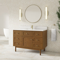 James Martin Laurent 48" Single Vanity with Single Hole 3 CM Countertop and Matching Backsplash