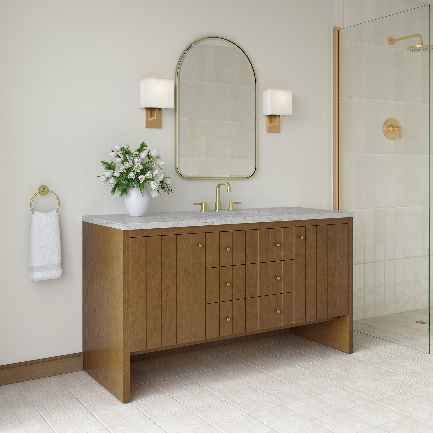 James Martin Hudson 60" Single Vanity with 3 CM Countertop & FreePower Wireless Charger