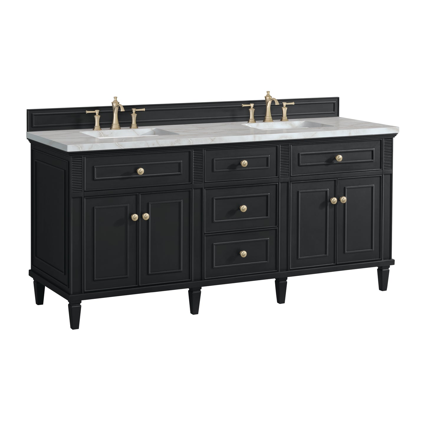 James Martin Lorelai 72" Double Vanity with 3 CM Countertop & FreePower Wireless Charger