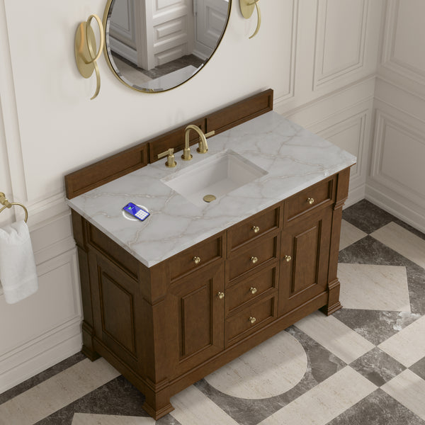 James Martin Brookfield 48" Single Vanity with 3 CM Countertop & FreePower Wireless Charger