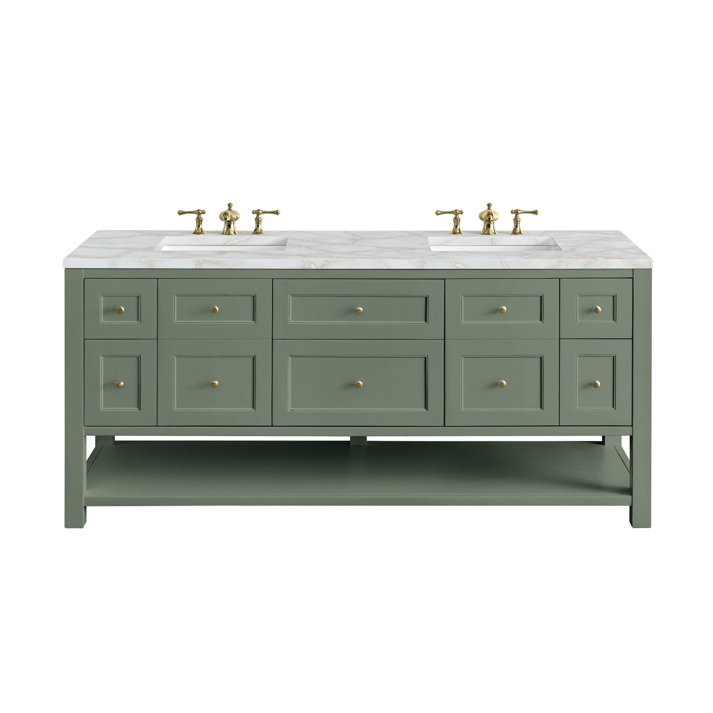 James Martin Breckenridge 72" Double Vanity w/ 3 CM Countertop