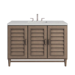 James Martin Portland 48" Single Vanity Whitewashed Walnut with 3 CM Countertop