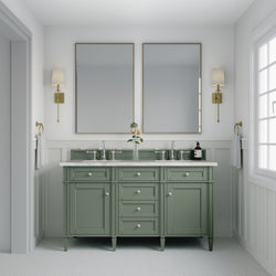 James Martin Brittany 60" Double Vanity with 3 CM Countertop & FreePower Wireless Charger