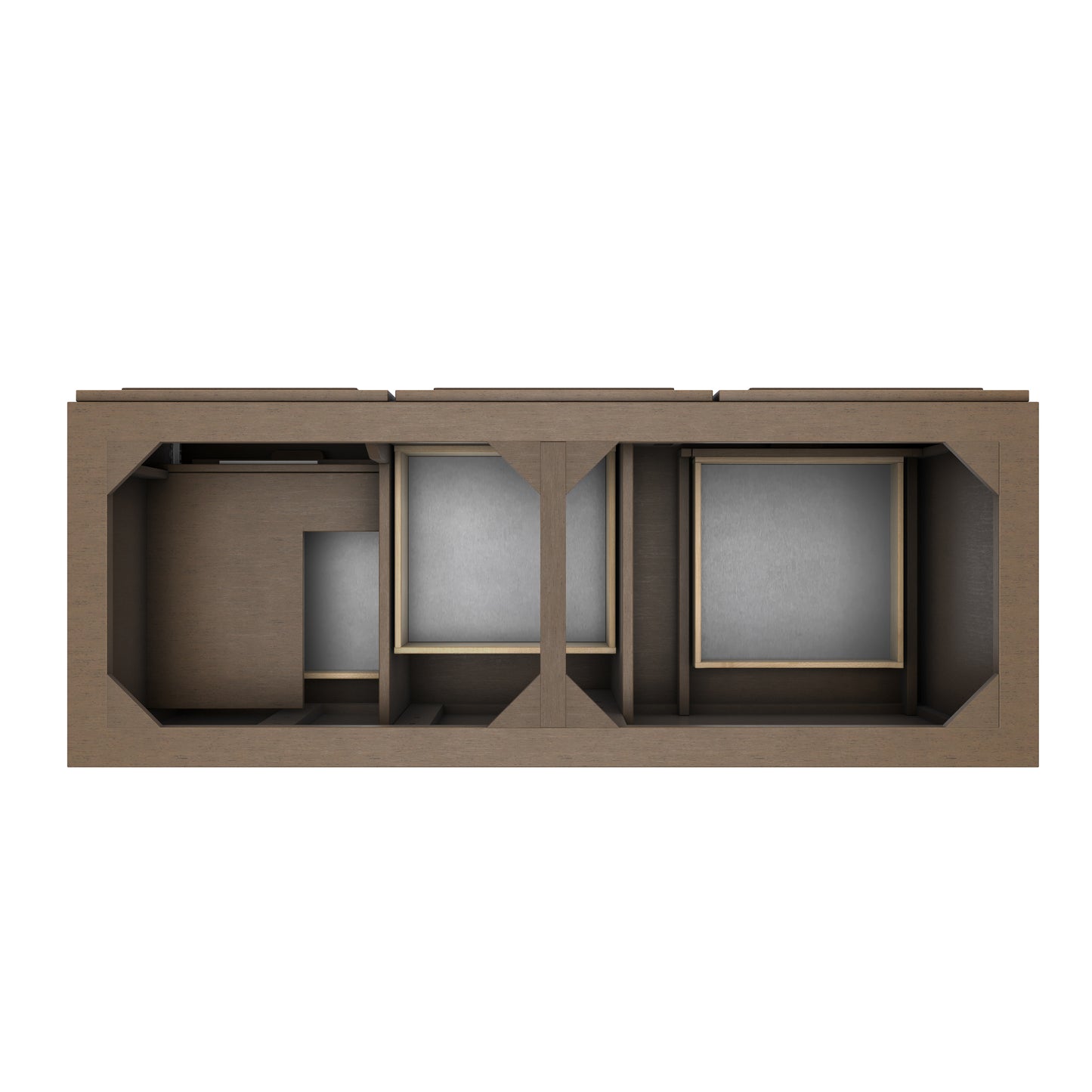 James Martin Portland 60" Double Vanity Whitewashed Walnut with 3 CM Countertop