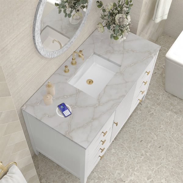 James Martin Myrrin 48" Single Vanity with 3 CM Countertop & FreePower Wireless Charger