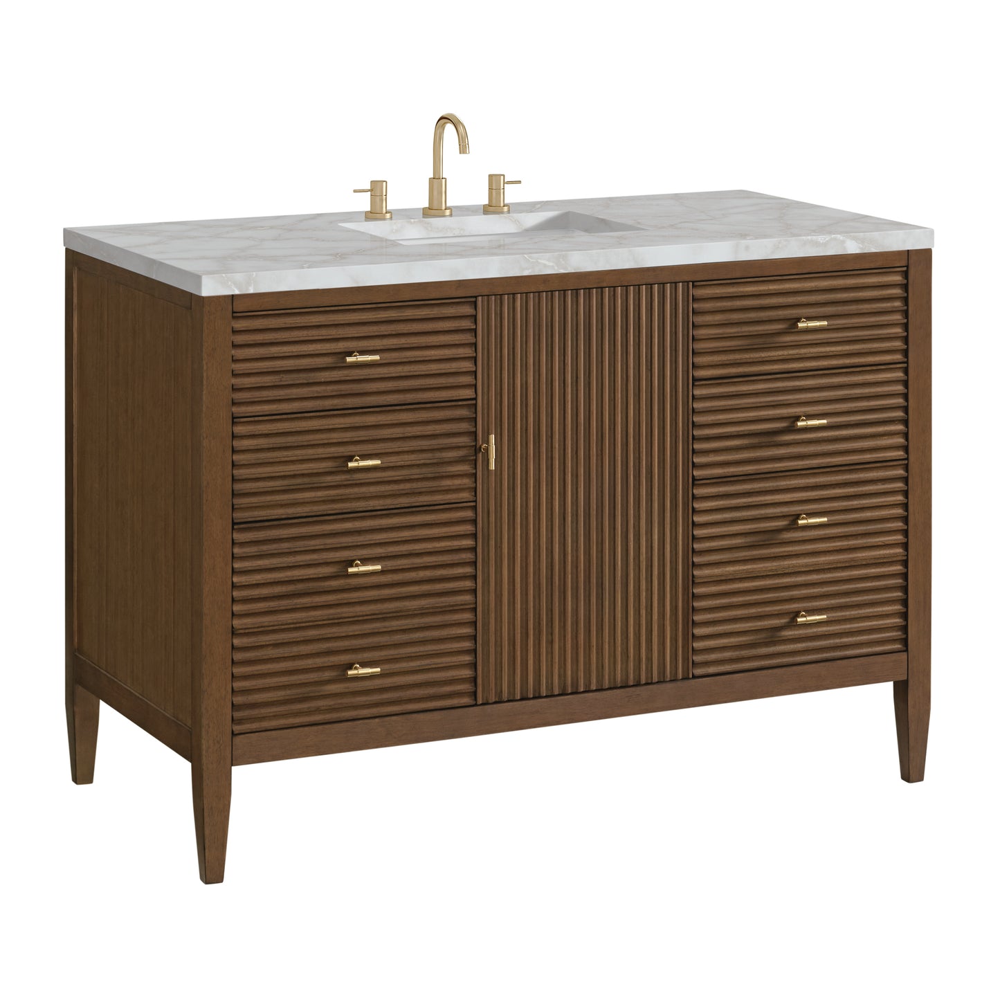 James Martin Myrrin 48" Single Vanity with 3 CM Countertop & FreePower Wireless Charger