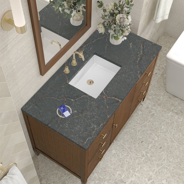 James Martin Myrrin 48" Single Vanity with 3 CM Countertop & FreePower Wireless Charger