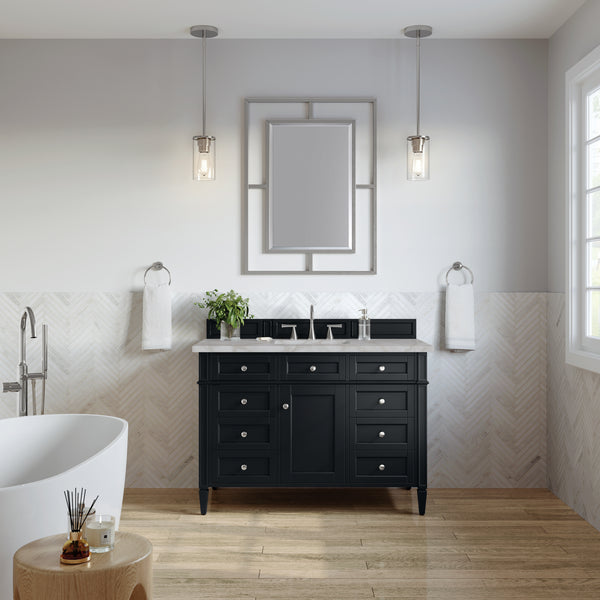 James Martin Brittany 48" Single Vanity with 3 CM Countertop & FreePower Wireless Charger