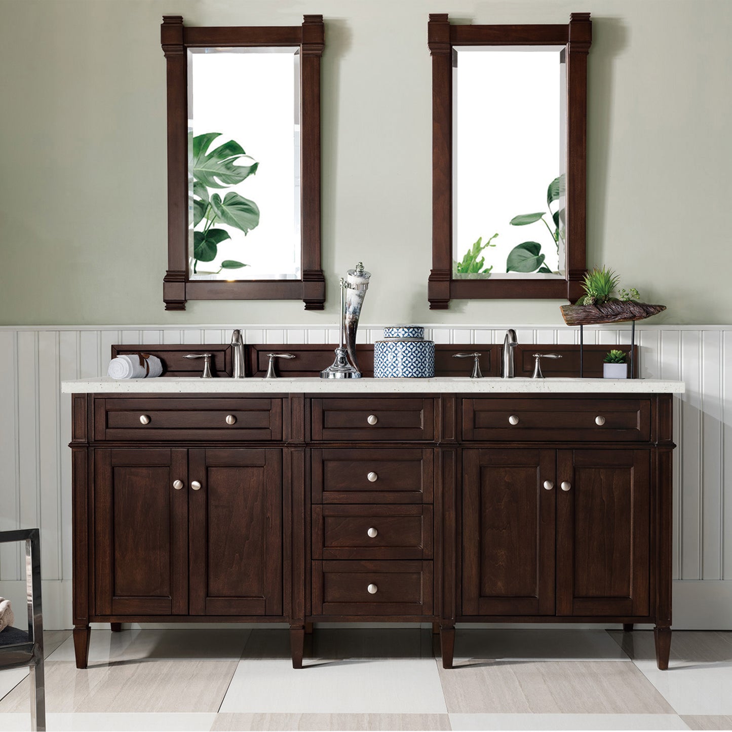 James Martin Brittany 72" Double Vanity with 3 CM Countertop