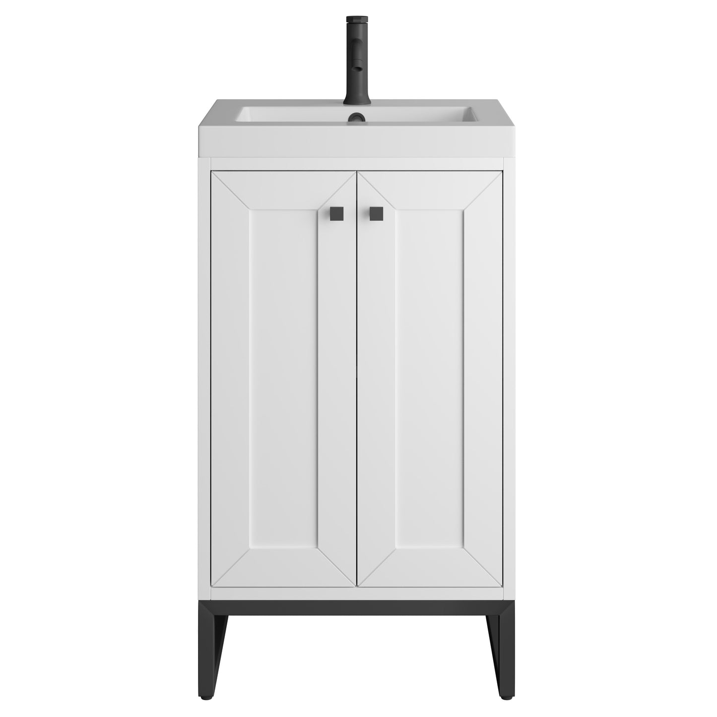 James Martin Chianti Single Vanity with White Glossy Composite Stone Top