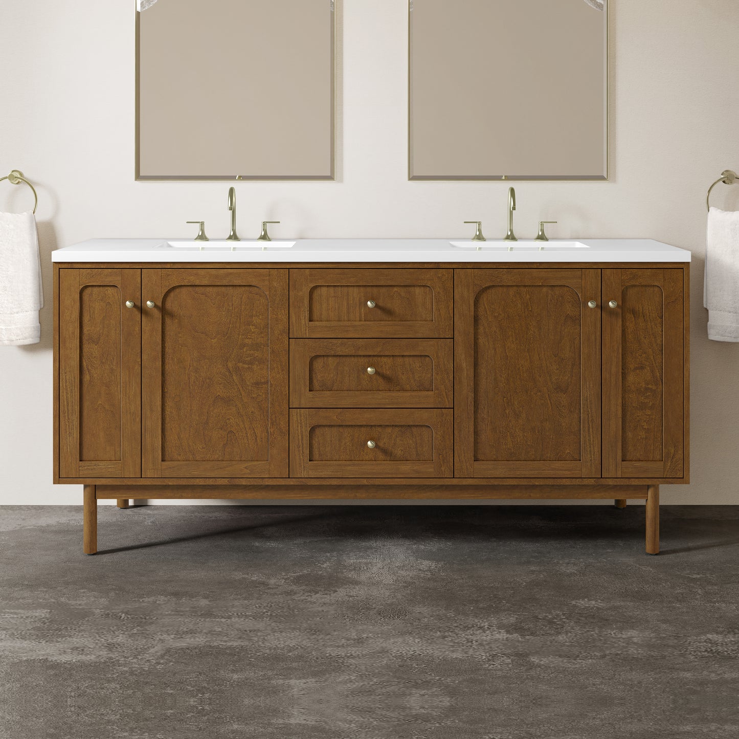 James Martin Laurent 72" Double Vanity with 3 CM Countertop