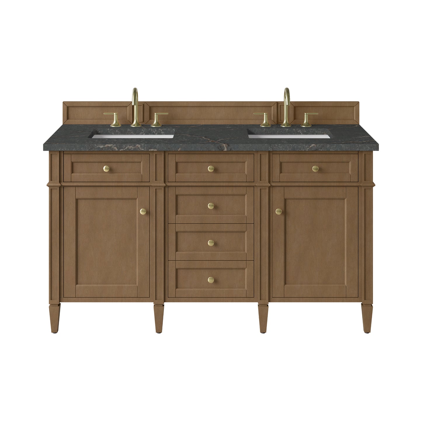 James Martin Brittany 60" Double Vanity with 3 CM Countertop & FreePower Wireless Charger