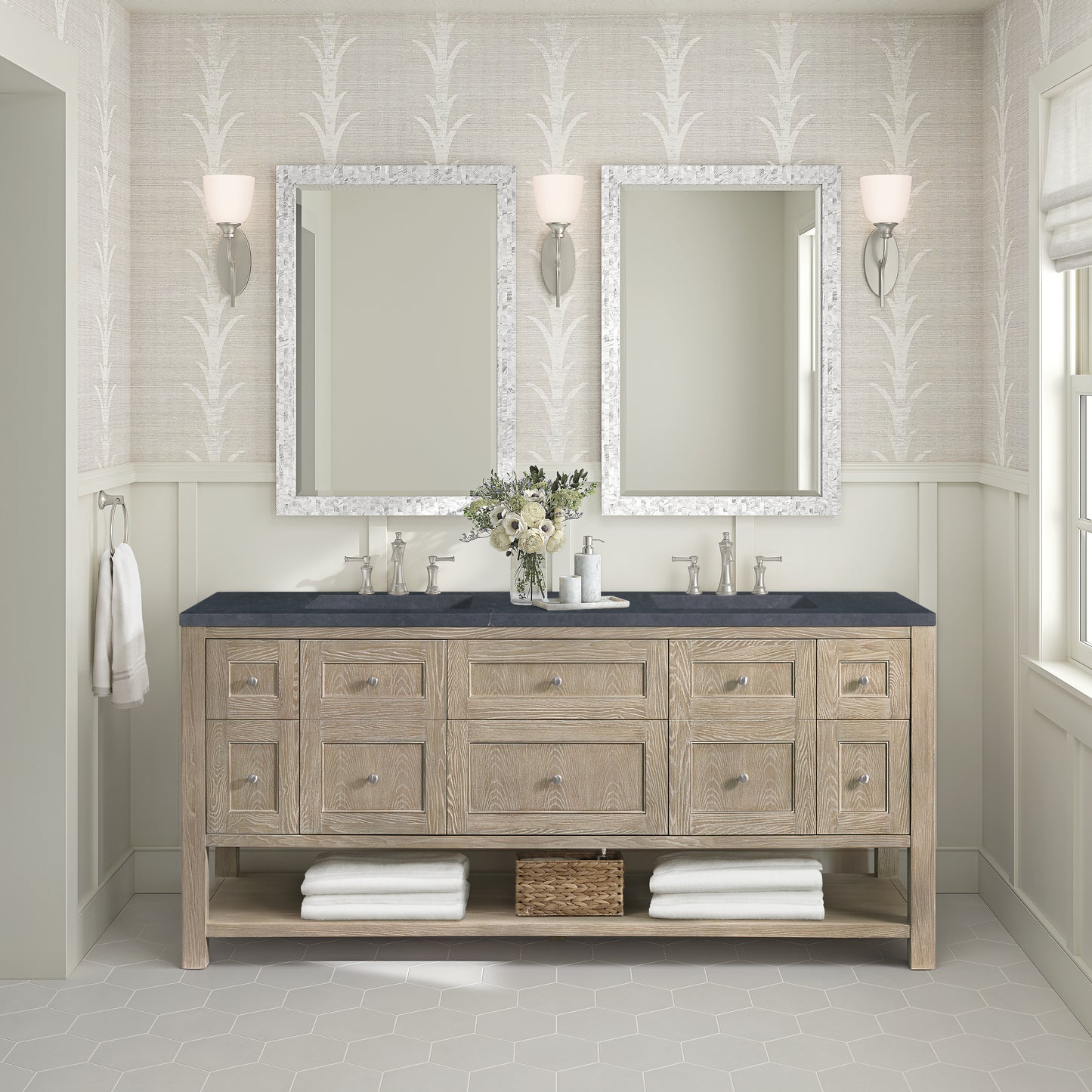 James Martin Breckenridge 72" Double Vanity w/ 3 CM Countertop