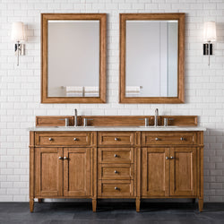 James Martin Brittany 72" Double Vanity with 3 CM Countertop & FreePower Wireless Charger