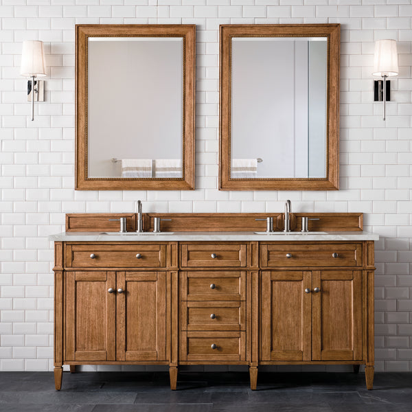 James Martin Brittany 72" Double Vanity with 3 CM Countertop & FreePower Wireless Charger