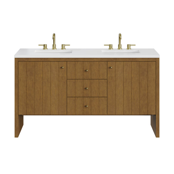 James Martin Hudson 60" Double Vanity with 3 CM Countertop