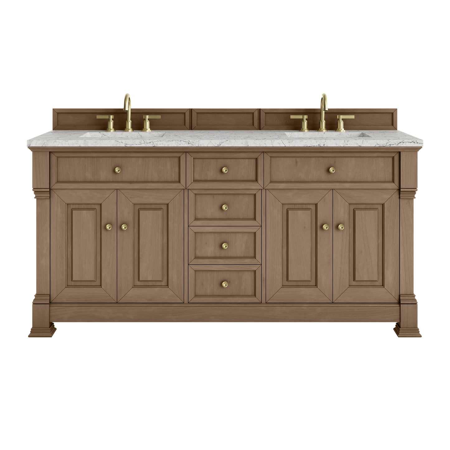 James Martin Brookfield 72" Double Vanity with 3 CM Countertop & FreePower Wireless Charger
