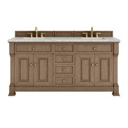 James Martin Brookfield 72" Double Vanity with 3 CM Countertop & FreePower Wireless Charger