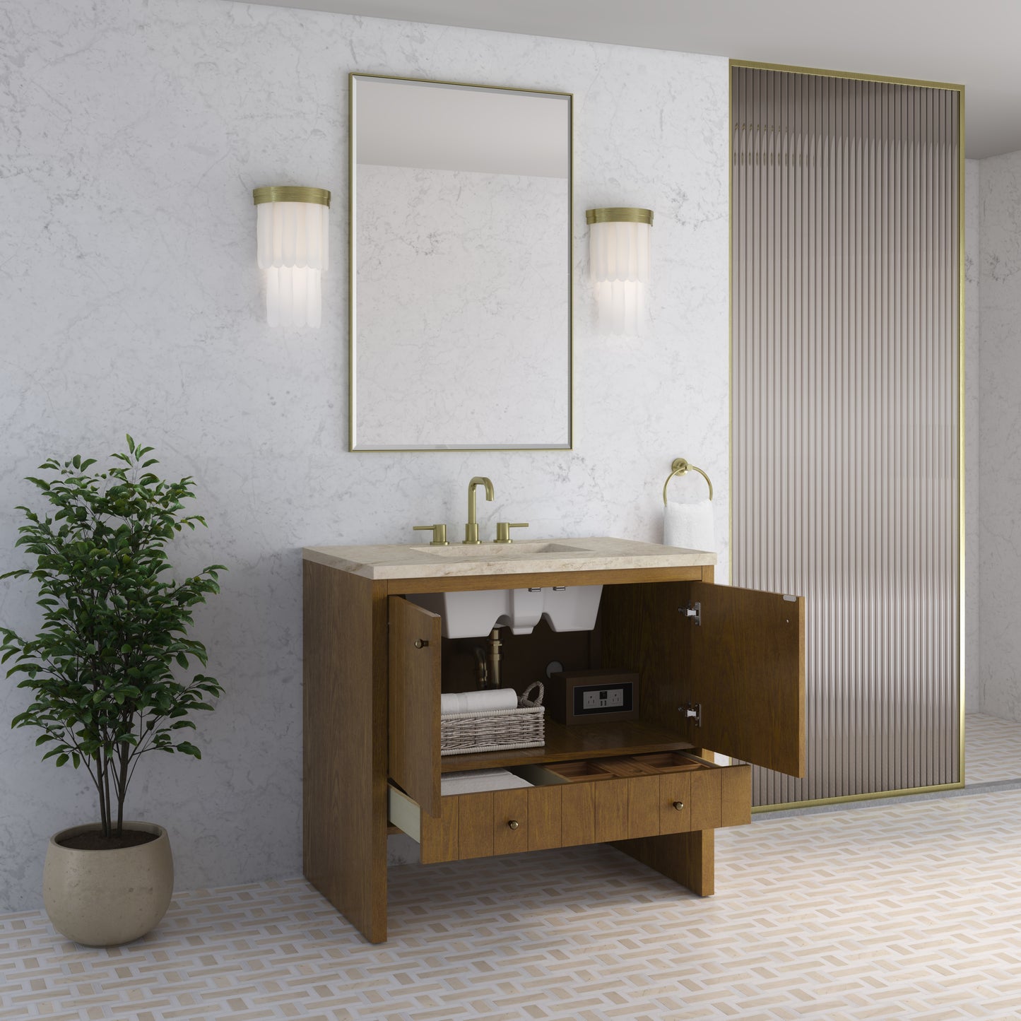 James Martin Hudson 36" Single Vanity with 3 CM Countertop