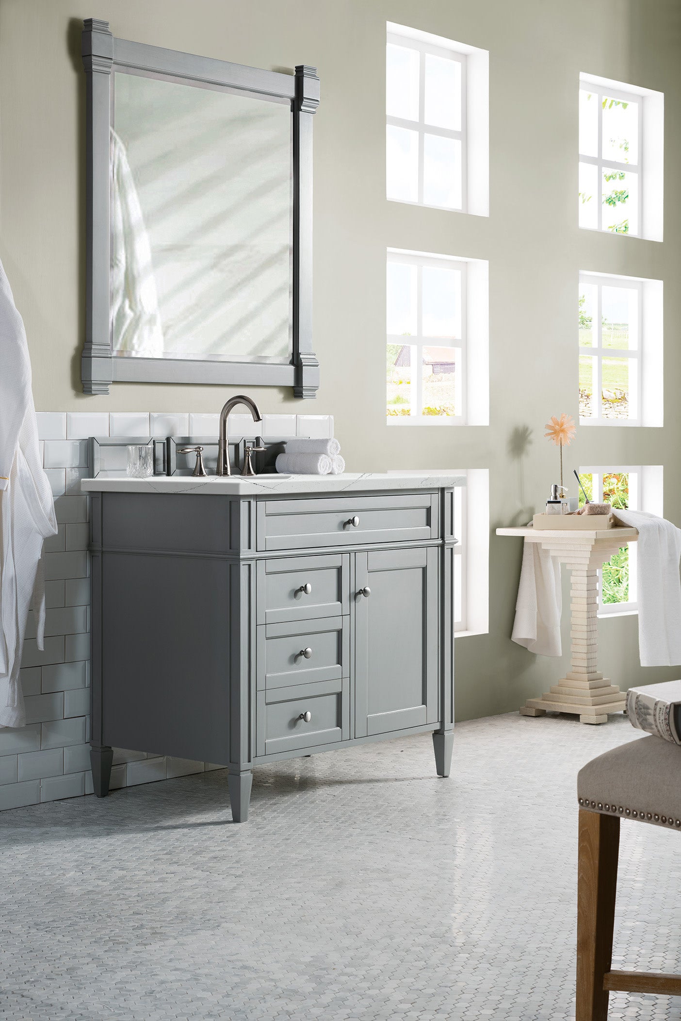 James Martin Brittany 36" Single Vanity with 3 Countertop