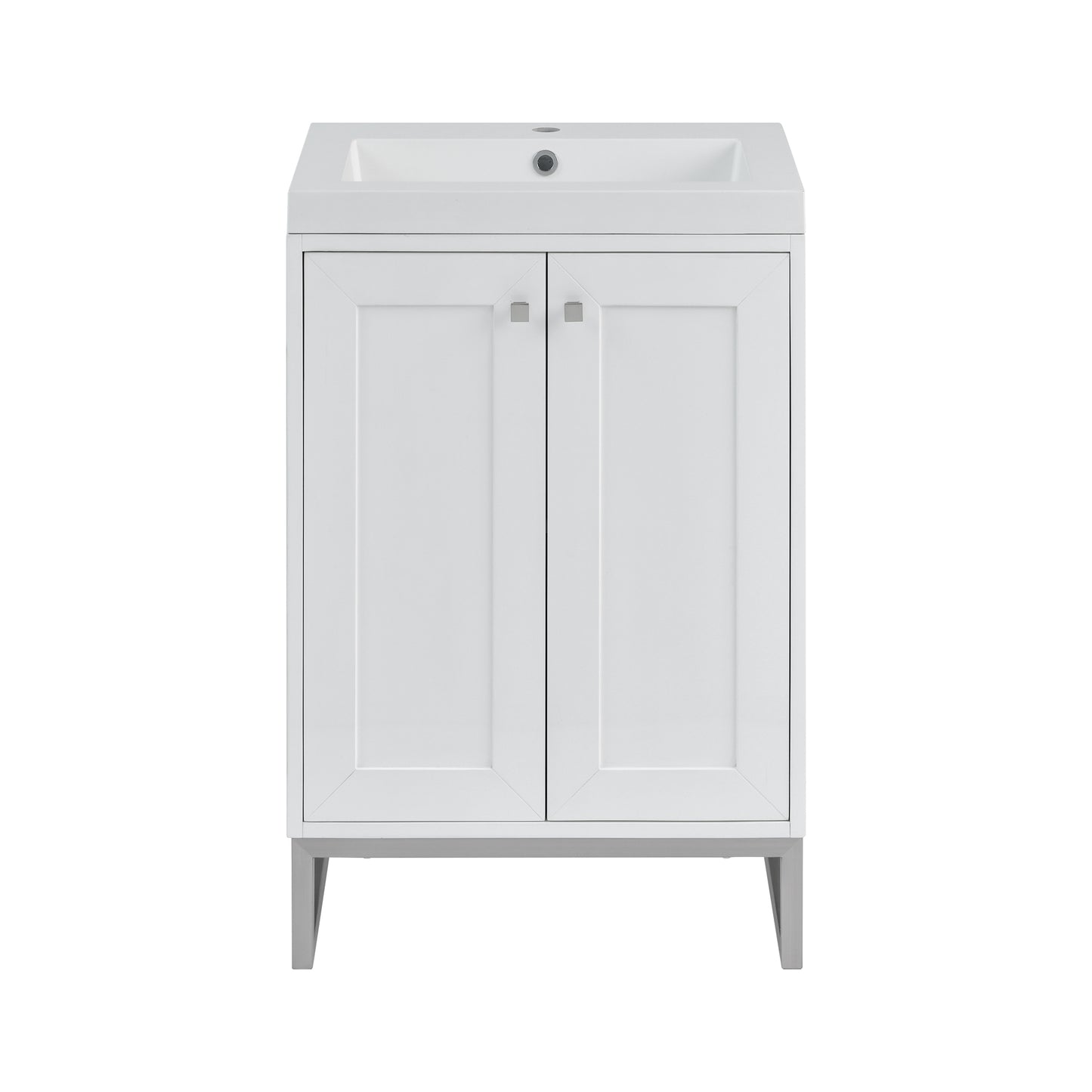 James Martin Chianti Single Vanity with White Glossy Composite Stone Top
