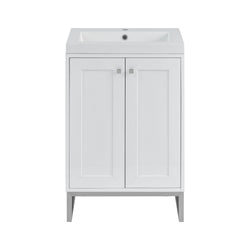 James Martin Chianti Single Vanity with White Glossy Composite Stone Top