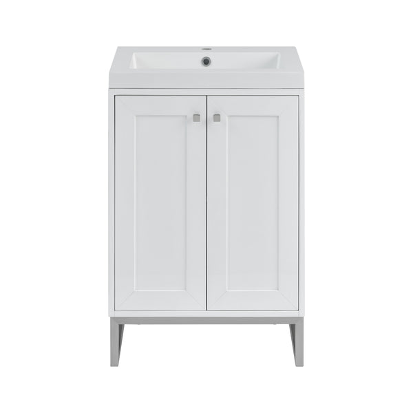 James Martin Chianti Single Vanity with White Glossy Composite Stone Top