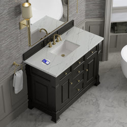 James Martin Brookfield 48" Single Vanity with 3 CM Countertop & FreePower Wireless Charger