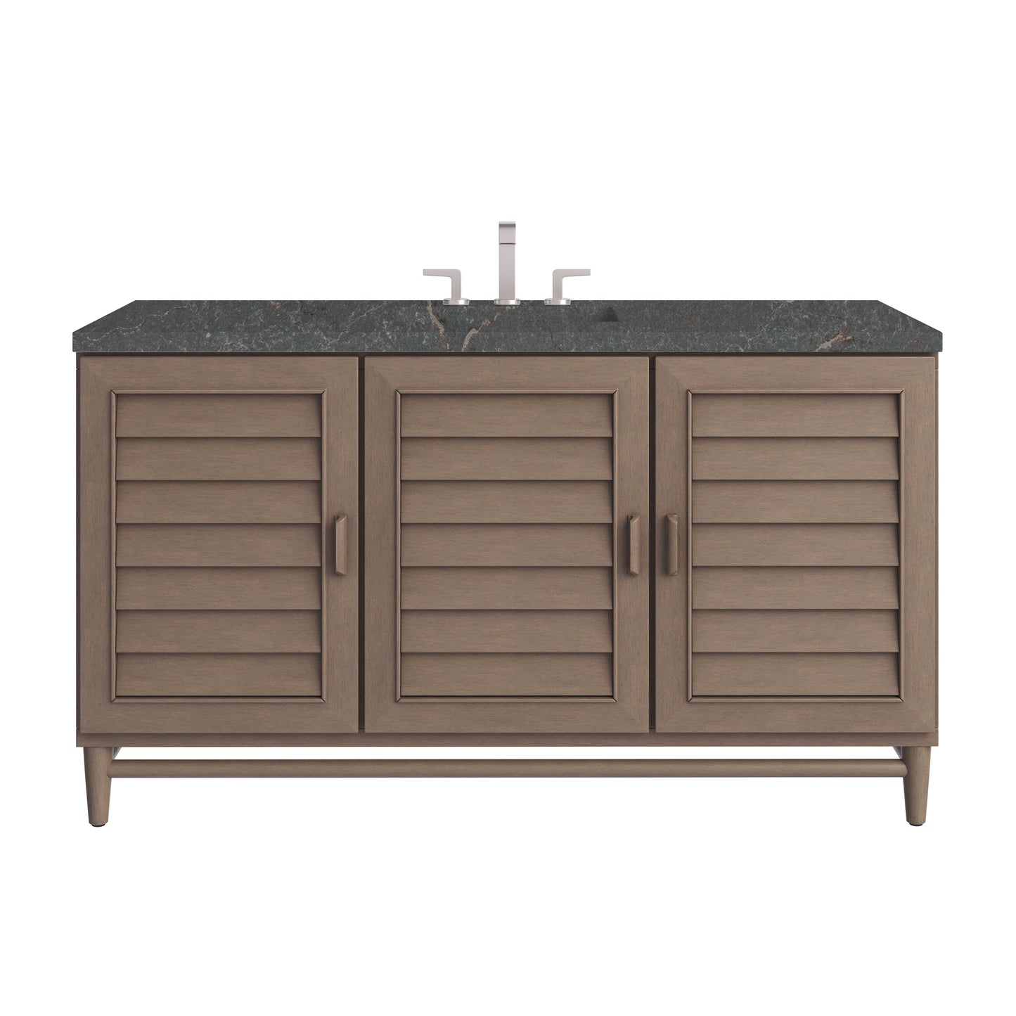 James Martin Portland 60" Single Vanity Whitewashed Walnut with 3 CM Countertop