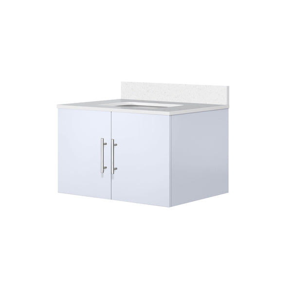 Lexora Collection Geneva 30 inch Bath Vanity and White Quartz Top - Luxe Bathroom Vanities