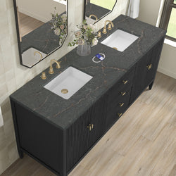 James Martin Myrrin 72" Double Vanity with 3 CM Countertop & FreePower Wireless Charger