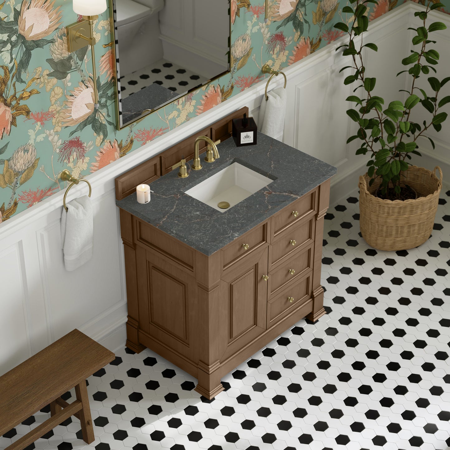 James Martin Brookfield 36" Single Vanity with 3 CM Countertop - Luxe Bathroom Vanities