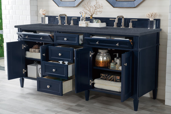 James Martin Brittany 72" Double Vanity with 3 CM Countertop