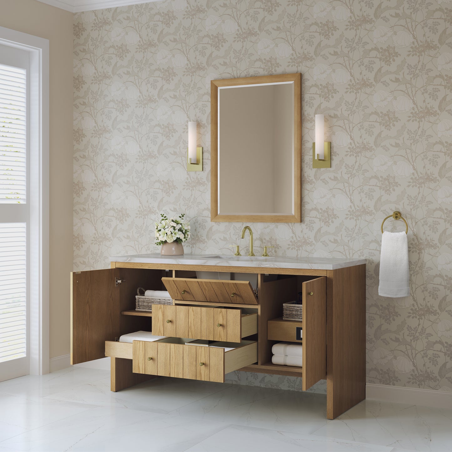 James Martin Hudson 60" Single Vanity with 3 CM Countertop
