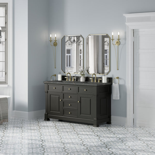 James Martin Brookfield 60" Double Vanity with 3 CM Countertop & FreePower Wireless Charger