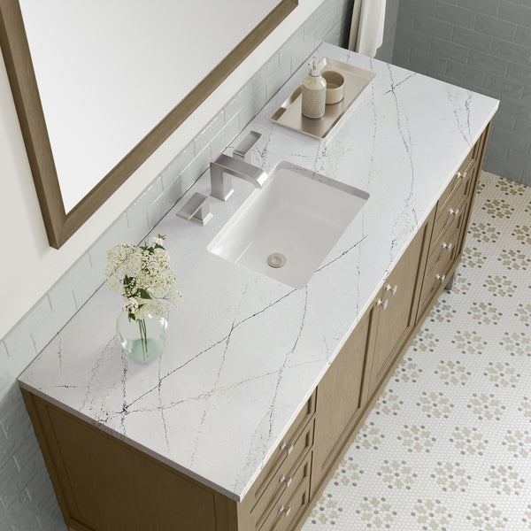 James Martin Chicago 60" Single Vanity with 3 CM Countertop