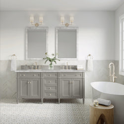 James Martin Brittany 72" Double Vanity with 3 CM Countertop & FreePower Wireless Charger