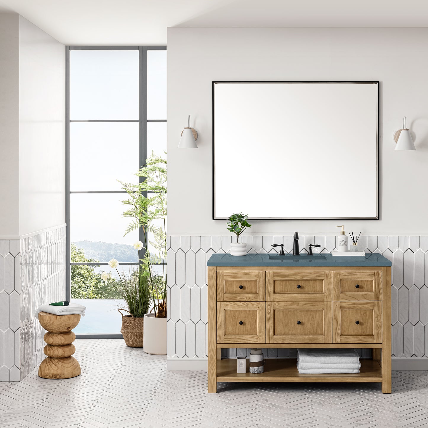 James Martin Breckenridge 48" Single Vanity, Light Natural Oak - Luxe Bathroom Vanities