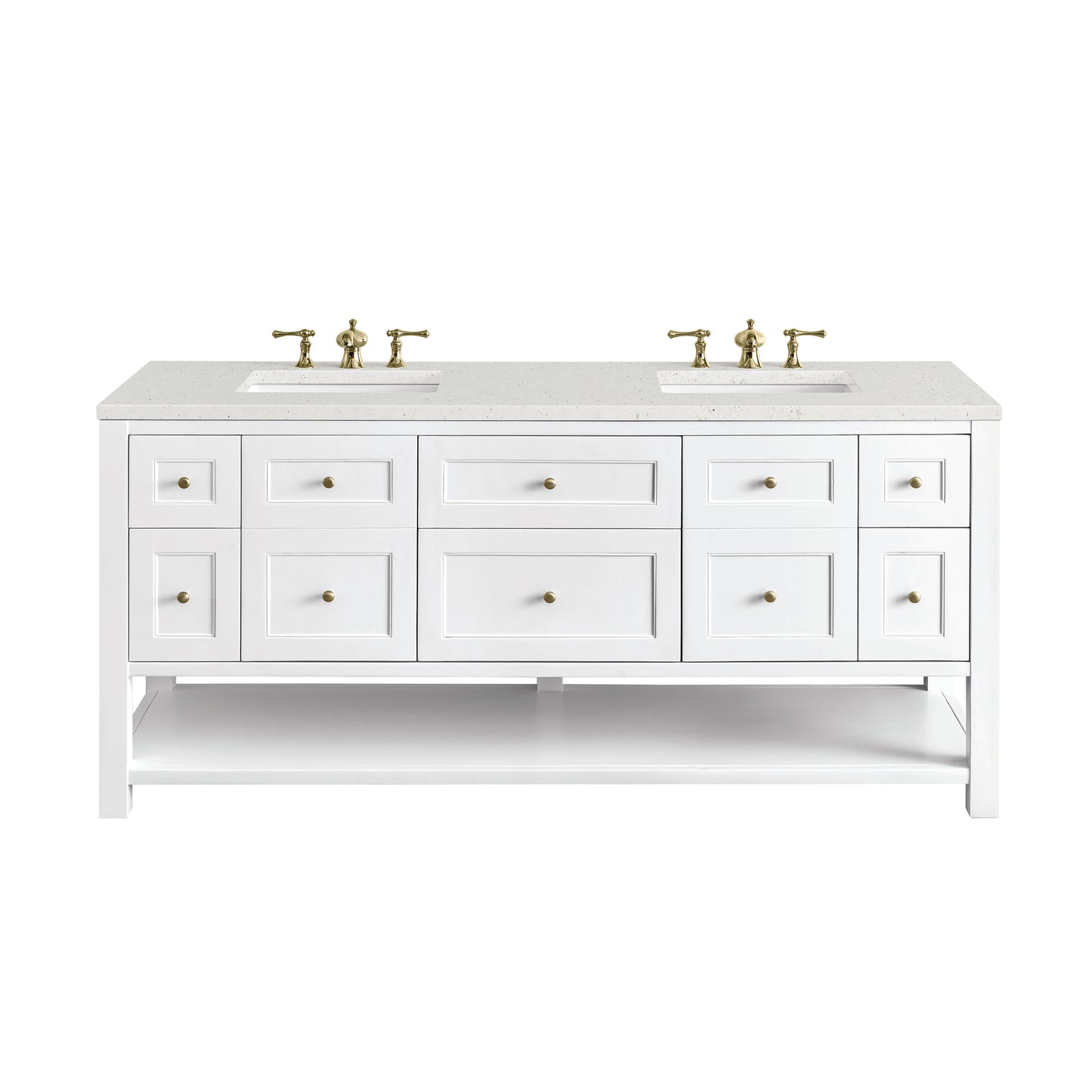 James Martin Breckenridge 72" Double Vanity w/ 3 CM Countertop
