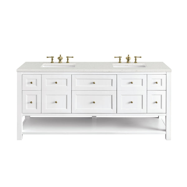 James Martin Breckenridge 72" Double Vanity w/ 3 CM Countertop