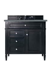 James Martin Brittany 36" Single Vanity, Black Onyx with 3CM Top - Luxe Bathroom Vanities