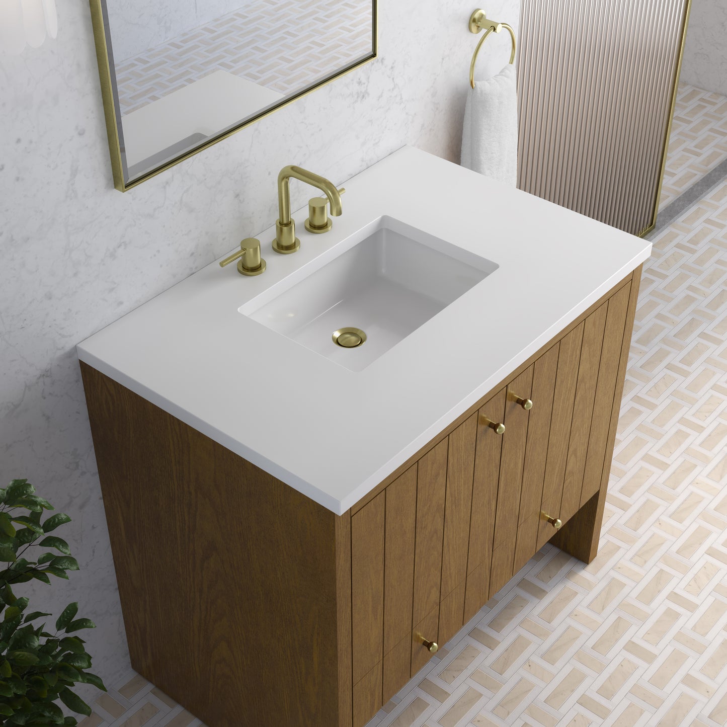 James Martin Hudson 36" Single Vanity with 3 CM Countertop