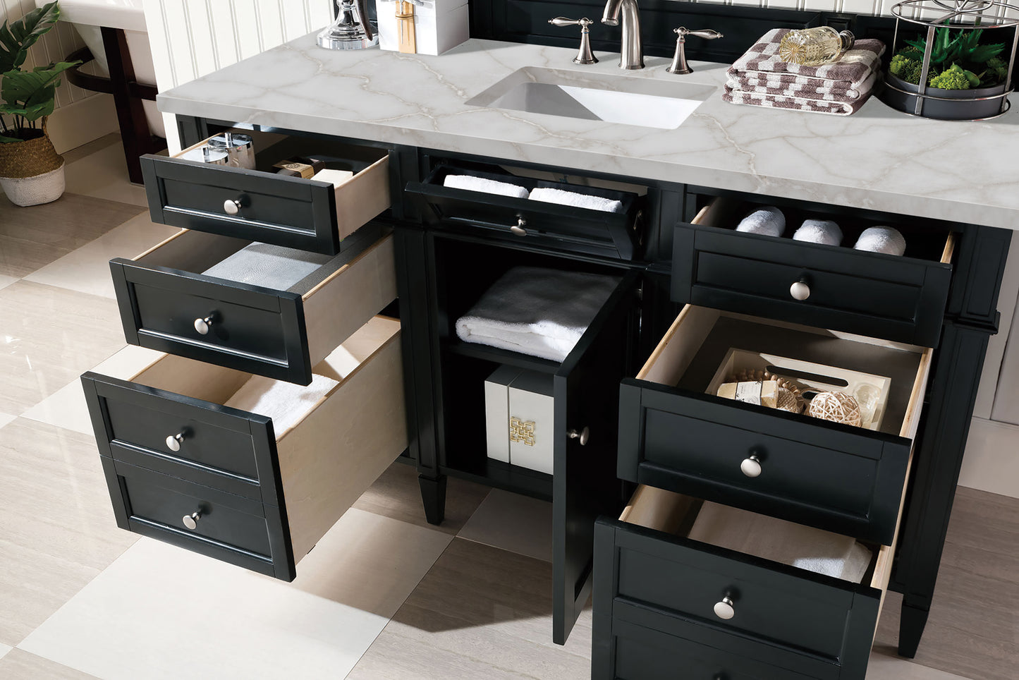 James Martin Brittany 60" Single Vanity with 3 CM Countertop